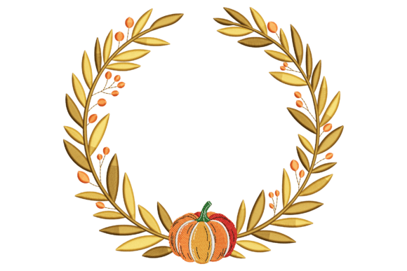 Autumn Pumpkin Wreath Embroidery Review